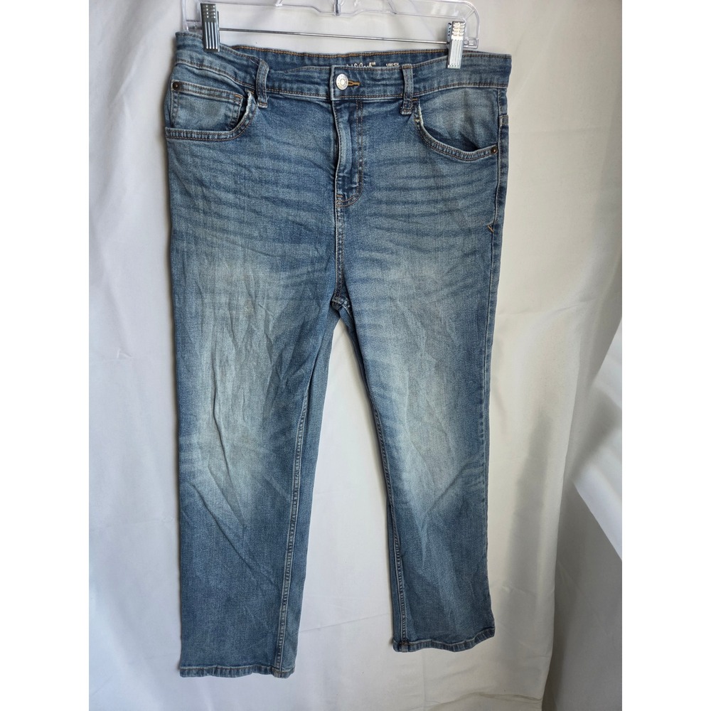Cat & Jack Straight Jeans Boys Husky Blue Medium Wash Stretch Straight
